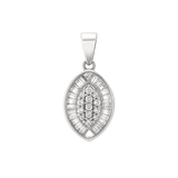 18K Gold Pendant with Oval Pendant