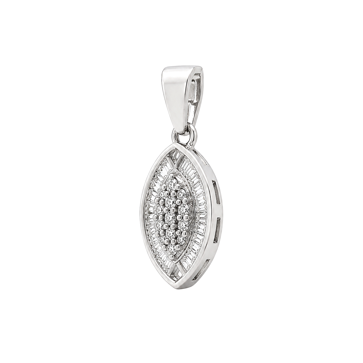18K Gold Pendant with Oval Pendant