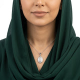 18K Gold Pendant with Oval Pendant