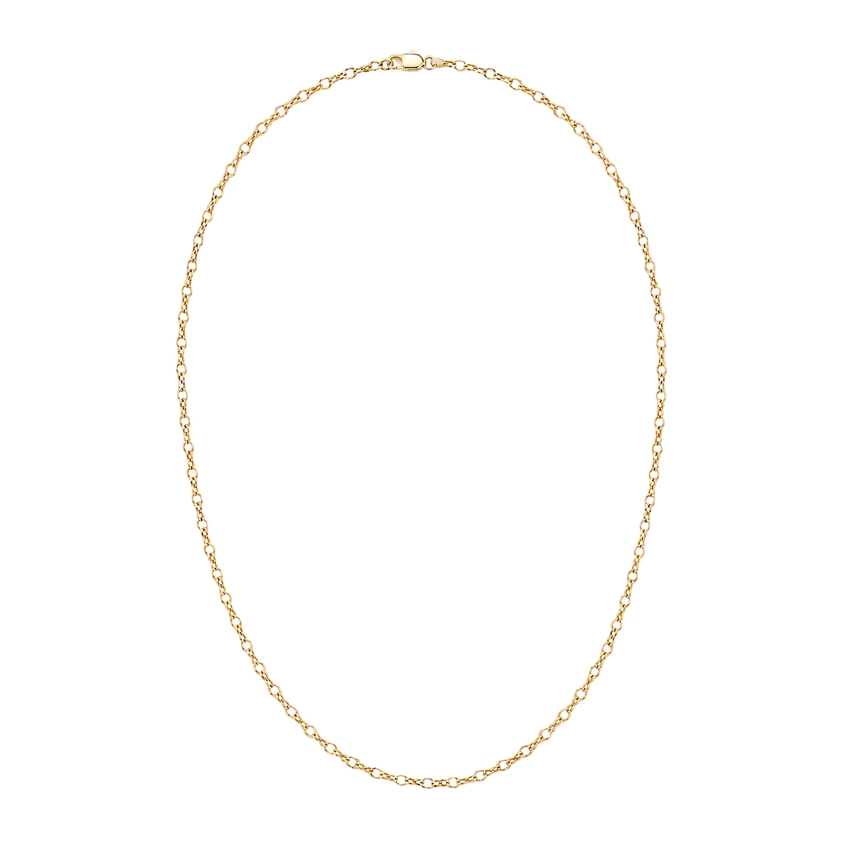 18K Gold Necklace with Small Circles Design