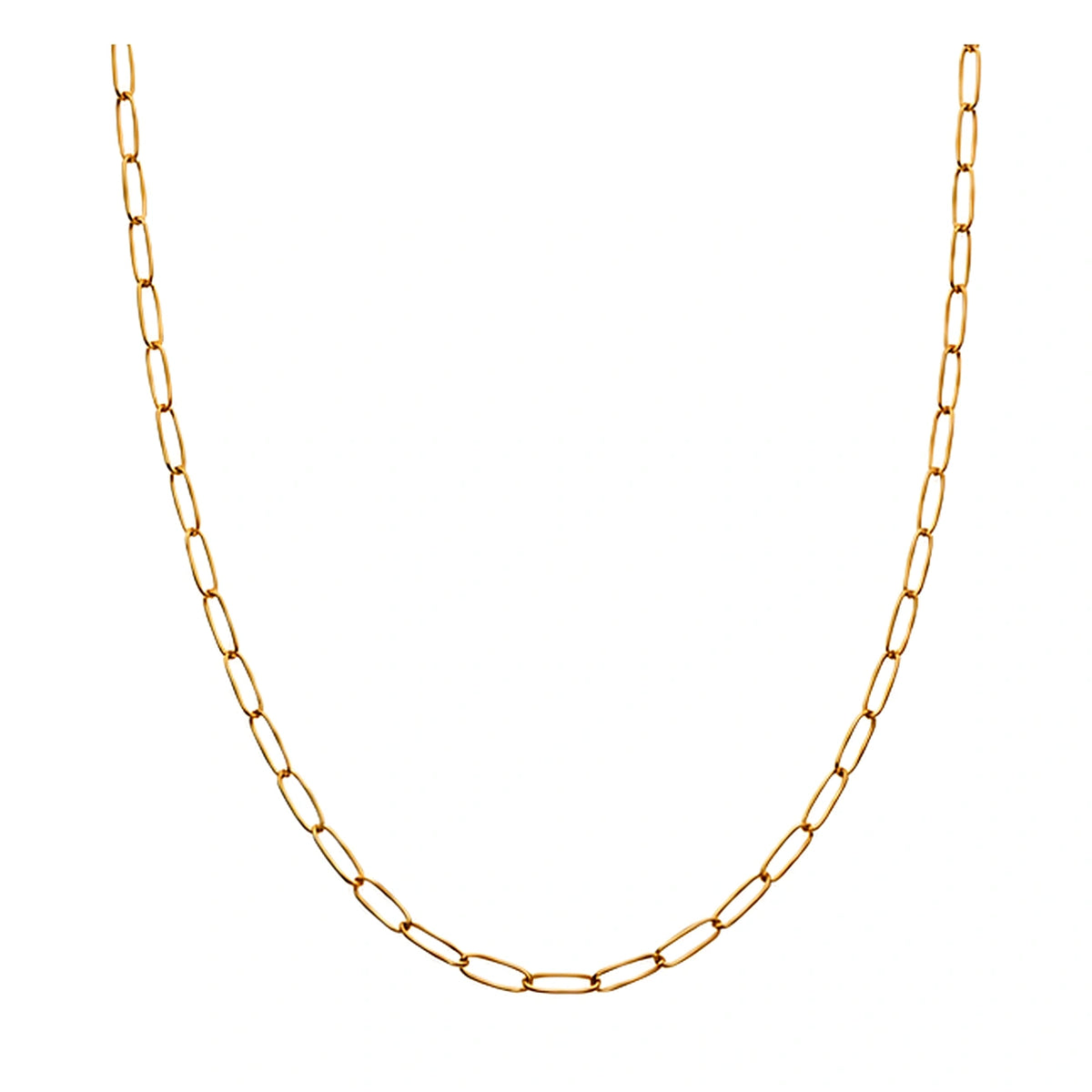 18K Gold Necklace with Long Braided Design