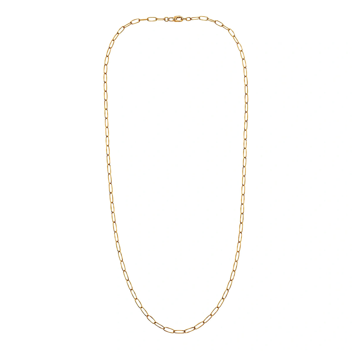 18K Gold Necklace with Long Braided Design