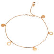 18K Gold Anklet Your Thoughts are Refined with Circular Charms Design