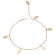 18K Gold Anklet Teapot with Dangling Charms Design