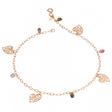 18K Gold Anklet Path of Loved Ones with Colorful Stones