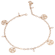 18K Gold Anklet Mark of Beauty with Colorful Stones