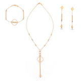 Half set of 18K gold with a flowing geometric design
