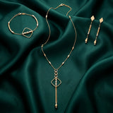 Half set of 18K gold with a flowing geometric design