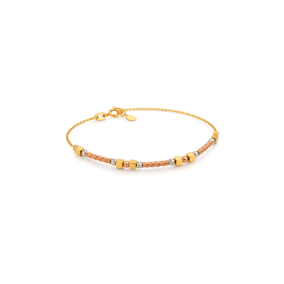 18K Gold Half Set with Spiral Design