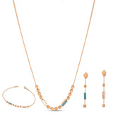 Half-set 18K gold rectangular geometric touches