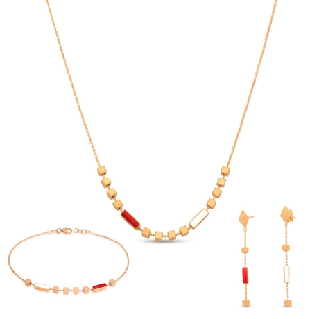 Half set 18 karat gold, all you could wish for.