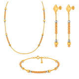 18K Gold Bracelet Cube Beads Design