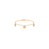 18K Gold Kids Set with Dangling Butterfly Charms