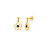 18K Gold Kids Half Set with Flower Design in Blue