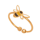طقم ذهب أطفال عيار 18 بتصميم نحلة ملونة
