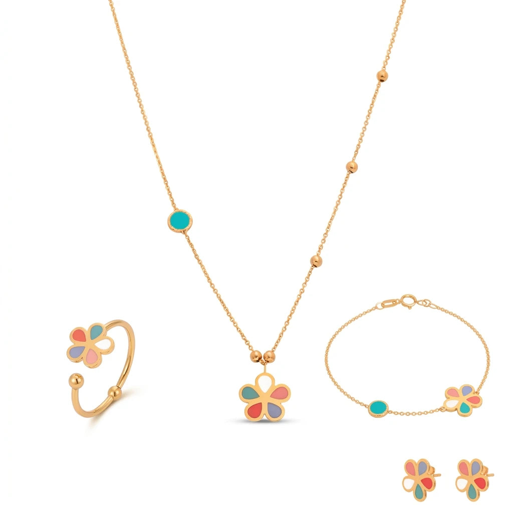 18K Gold Butterfly Color Set for Children