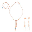 Half-set of 18k gold, Lariat design