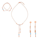 Half-set of 18k gold, Lariat design