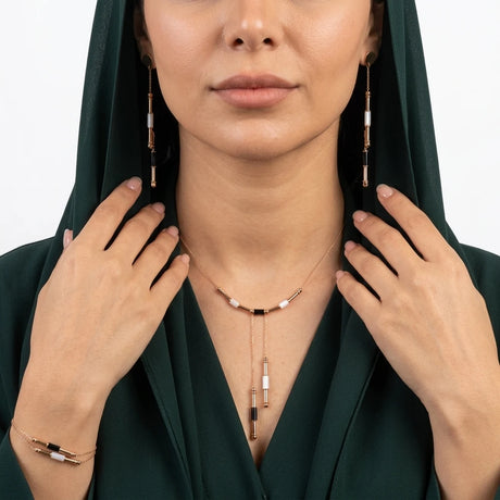 18K Gold Half Set with Modern Coloured Design