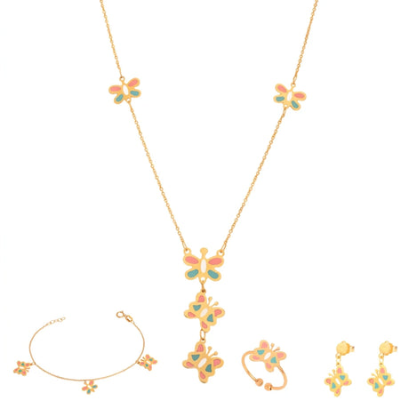 18K Gold Butterfly Set for Kids