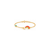 18K Gold Kids Set with Rainbow Design