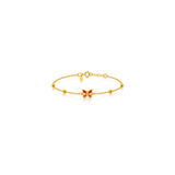 18K Gold Kids Set with Colorful Butterfly Pendant