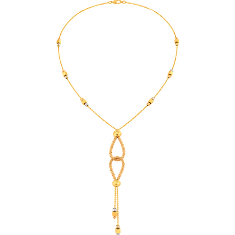 18K Gold Half Set with Delicate Intertwined Circles Squares Design