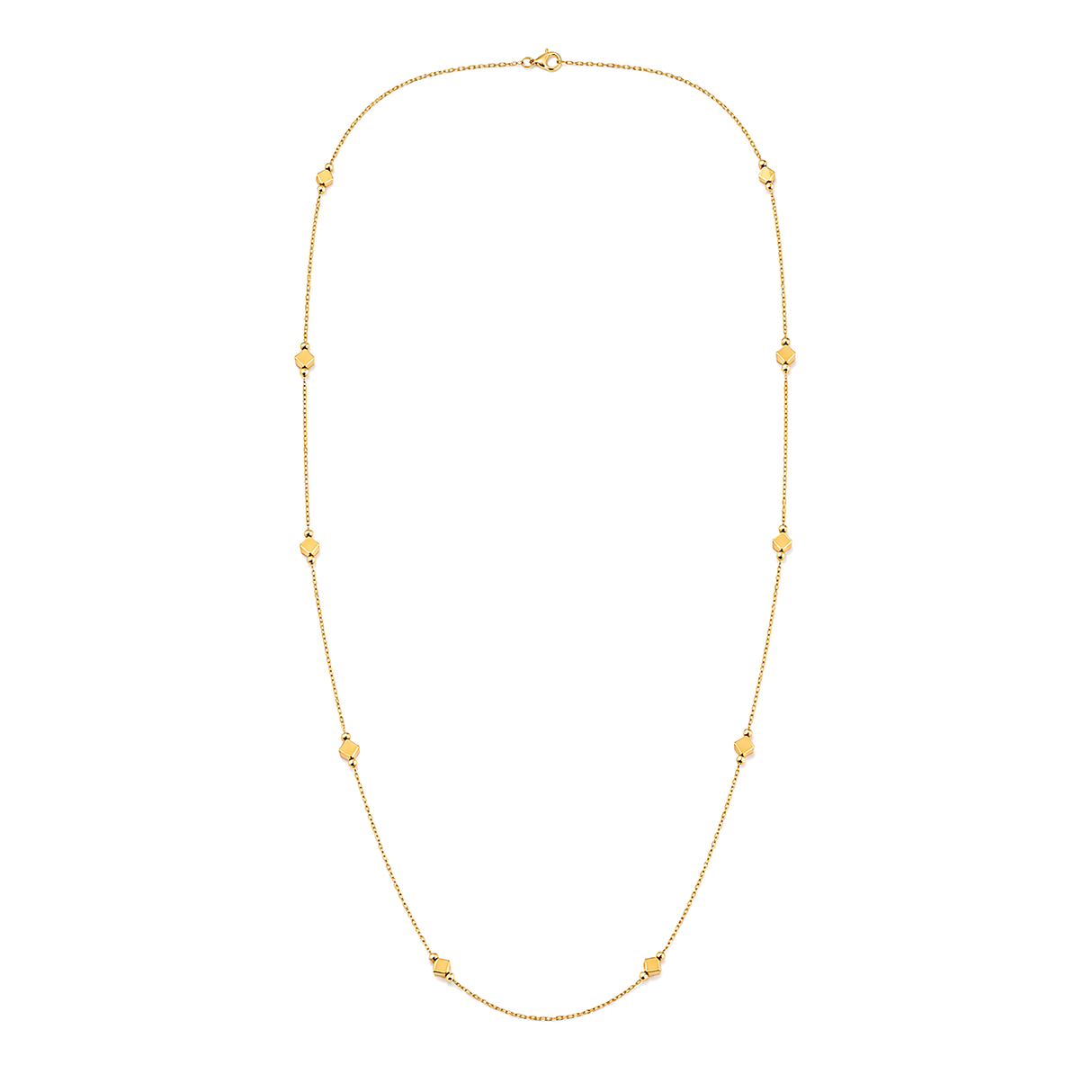 18K Gold Necklace Spaced Classic Design