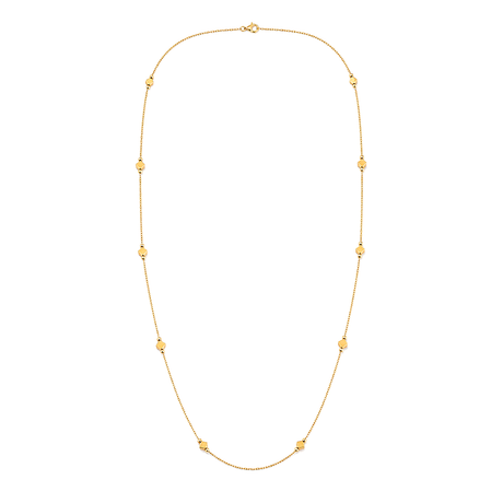 18K Gold Necklace Spaced Classic Design