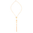 18K Gold Necklace Featuring Elegant Triangular Motif