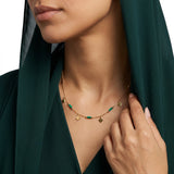 18K Gold Necklace Shining Stars