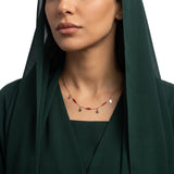 18K Gold Radiant Stars Pendant Necklace