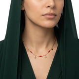 عقد ذهب عيار 18 بتصميم نجوم مشعة