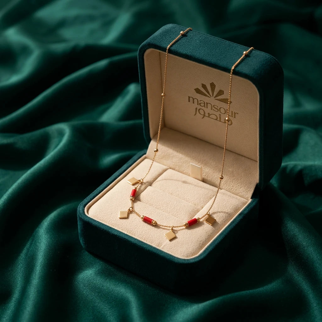18K Gold Radiant Stars Pendant Necklace