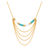 18K Gold Pendant with Elegant Five-Piece Design