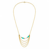 18K Gold Pendant with Elegant Five-Piece Design