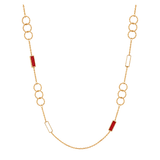 18K Gold Necklace With Variety Pendants