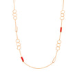 18K Gold Necklace with Repeated Earrings Design