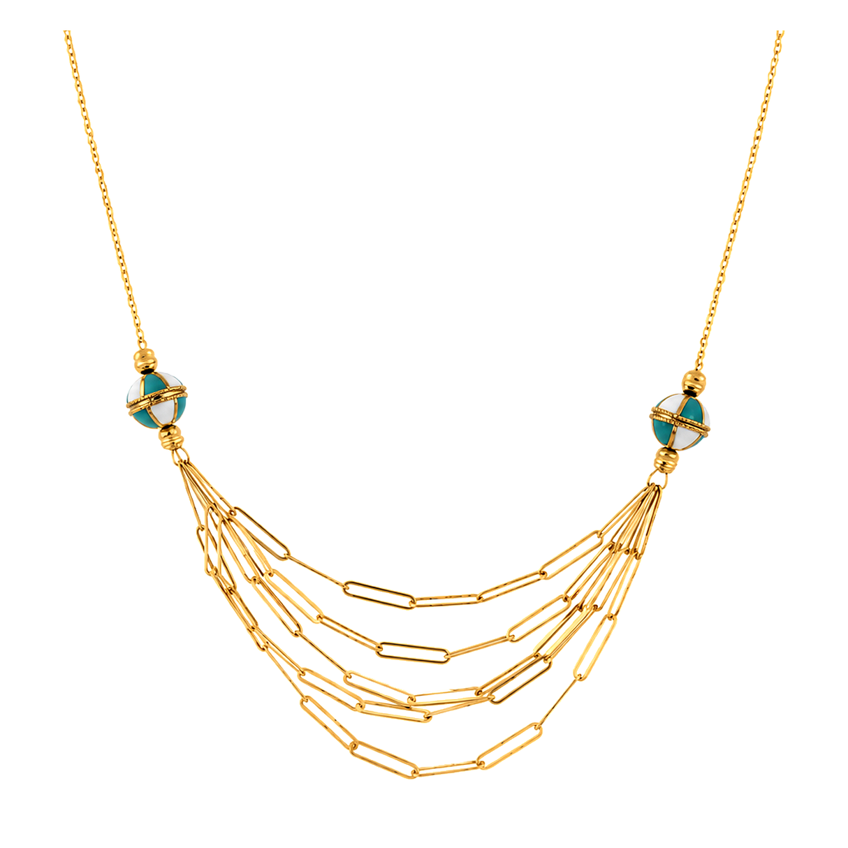 18K Gold Pendant with Five-Layer Design