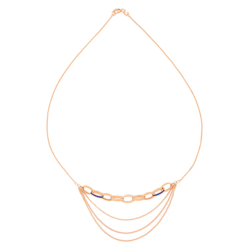 18K Gold Chain with Dangling Layers