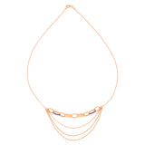 18K Gold Chain with Dangling Layers