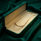 18K Gold Chain with Dangling Layers