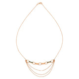 18K Gold Chain with Flowing Dangling Layers