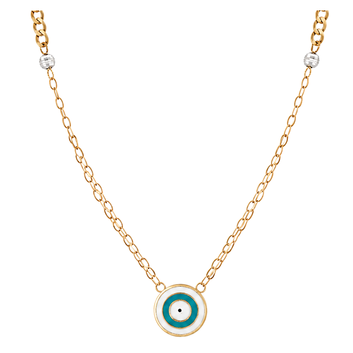18K Gold Necklace Bold Links Design