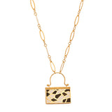 18K Gold Pendant with Fashion Bag Design
