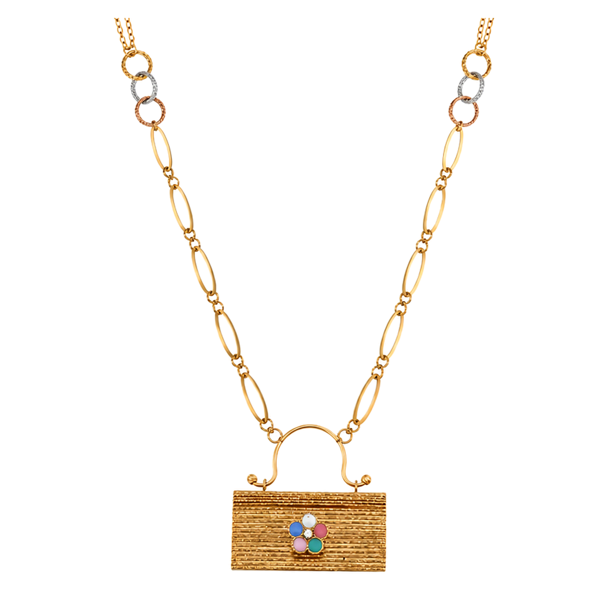 18K Gold Necklace Bag Design