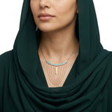 عقد ذهب عيار 18 بتصميم طبقات