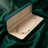 18K Gold Pendant with Touches Drops Design In Turquoise