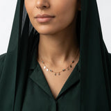 18K Gold Pendant with Touches Drops Design In Turquoise