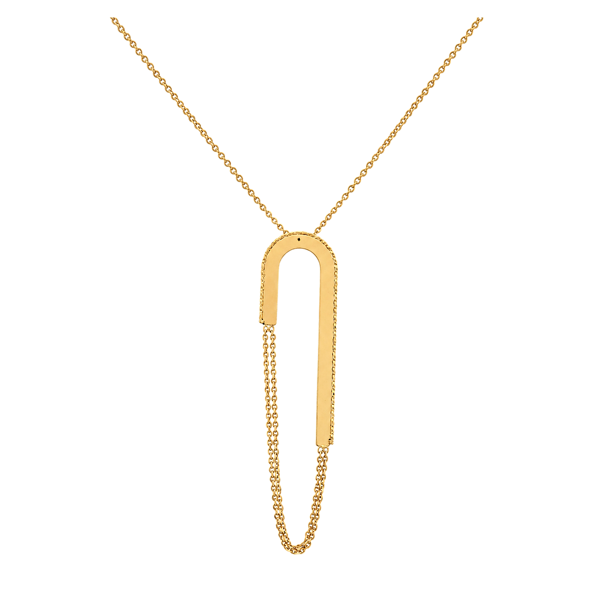 18K Gold Pendant with Decision Success Geometric Design